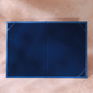 Porte-certificat <span class=keywords><strong>personnalisé</strong></span> imprimé, couverture en cuir PU bleu, logo <span class=keywords><strong>personnalisé</strong></span>, dossier A4, vente en gros, étui pour diplôme et certificat de récompense - Product Image 3