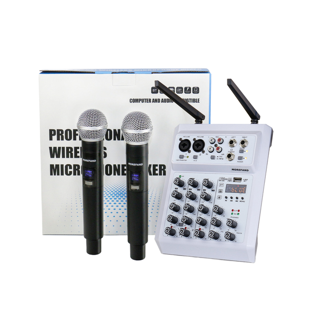 DEXED Wireless Microphone USB Set Stage Computer Performance Wedding for Mixer Sound Console Metal