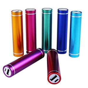 Banco de energía de emergencia cilíndrico personalizado de fábrica, forma redonda móvil, colorido, 2600mAh, Banco de energía móvil de aleación de aluminio para <span class=keywords><strong>Iphone</strong></span> - Product Image 1