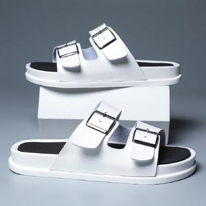 Men's Outdoor Summer Casual Slippers Thick-Soled EVA Leather Platform Breathable <b>Sandals</b> - Product Image 1