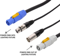Câble composite d'alimentation pour éclairage de scène XLR + DMX 3/5 broches personnalisable Ohm mâle femelle combinaison de signaux audio pour l'alimentation