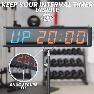 Minuteur numérique LED Jhering 4 pouces pour <span class=keywords><strong>CrossFit</strong></span>, équipement de fitness, minuteur d'entraînement par intervalles avec support - Product Image 6