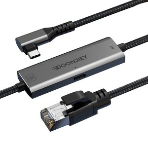 USB C Ethernet <span class=keywords><strong>สาย</strong></span>เคเบิล USB C RJ45 LAN อแดปเตอร์เครือข่าย1000 mbps/ 2.5G ชาร์จเร็วสำหรับแล็ปท็อปแท็บเล็ตเดสก์ท็อป100W PD - Product Image 1
