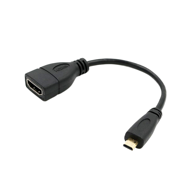Micro HD MI Male to HD MI Female Adapter Cable with PVC Jacket for Microphone Speaker Telephone Applications
