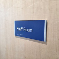 Panneau de signalisation tactile en braille en acrylique pour intérieur, plaque de direction pour bureau