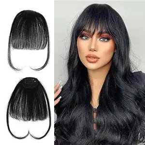 S-Noilite indian remy hair bangs frangia frangia short bob Extension Clip in capelli umani bangs