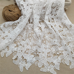 Garniture en tissu de dentelle brodée soluble dans l'eau en soie de lait de style durable pour vêtements et robes sacs décorés de broderie bricolage - Product Image 5