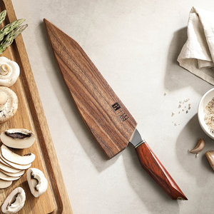Juego de cuchillos Bunka XINZUO Starred Chef de acero de Damasco para cortar verduras y carne, con mango ergonómico de palisandro - Product Image 5