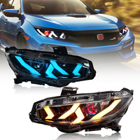 TT-ABC Nouveau phare à LED Angel Eye DRL pour Honda Civic 2016-2020, projecteur xénon, lentille de projecteur, feu de signalisation