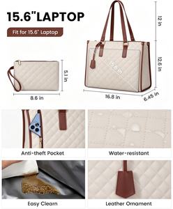 2pcs Ladies Shoulder Bags Lunch <b>Box</b> Daily School Business Eco-Friendly Polyester Waterproof <b>Laptop</b> Handbags Insulated Cooler Bag - Product Image 2