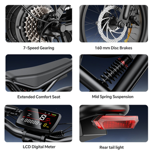 Bicicleta Eléctrica LOOKRUN con Neumáticos Anchos, Batería Extraíble de 48V 18.2Ah, 20 Pulgadas, 120km de Autonomía, NFC, para Adultos, Disponible en la UE - Product Image 5