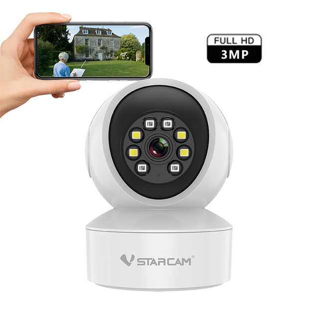 VStarcam CS49L 3MP Full Color Night Vision Camera Wireless Pan and Tilt Indoor Camera Two-Way Voice Surveillance Camera