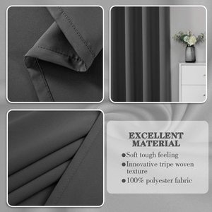 <span class=keywords><strong>Cortinas</strong></span> Opacas XinLan <span class=keywords><strong>Modernas</strong></span> <span class=keywords><strong>Minimalistas</strong></span> de Poliéster Tejido de Alta Precisión, Bloqueo de Luz Total, para Todas las Estaciones - Product Image 4