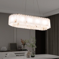 Luminaire suspendu en marbre naturel pour salon, luminaire de luxe pour villa duplex, luminaire pour salle à manger, chambre à coucher, bureau