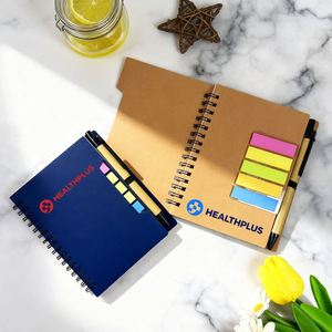 Libreta Personalizada con Logotipo para Instituciones de Salud y Bienestar, Regalo Creativo, Libreta con Bolígrafo, Cubierta de Papel Kraft, Libreta de Oficina - Product Image 1