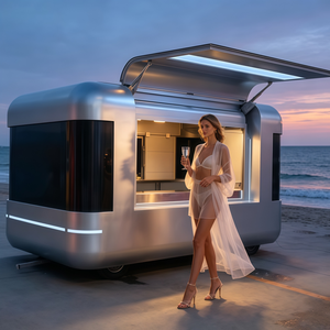 Démarrez une entreprise mobile rentable partout avec une caravane de camping personnalisable en acier inoxydable au bord de la mer - Product Image 1