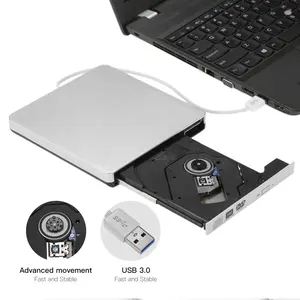 dvd 플레이어 호환 mac Suppliers-노트북 데스크탑 USB 3.0 외부 DVD ROM 듀얼 소켓 CD ROM 플레이어 버너 광학 드라이브