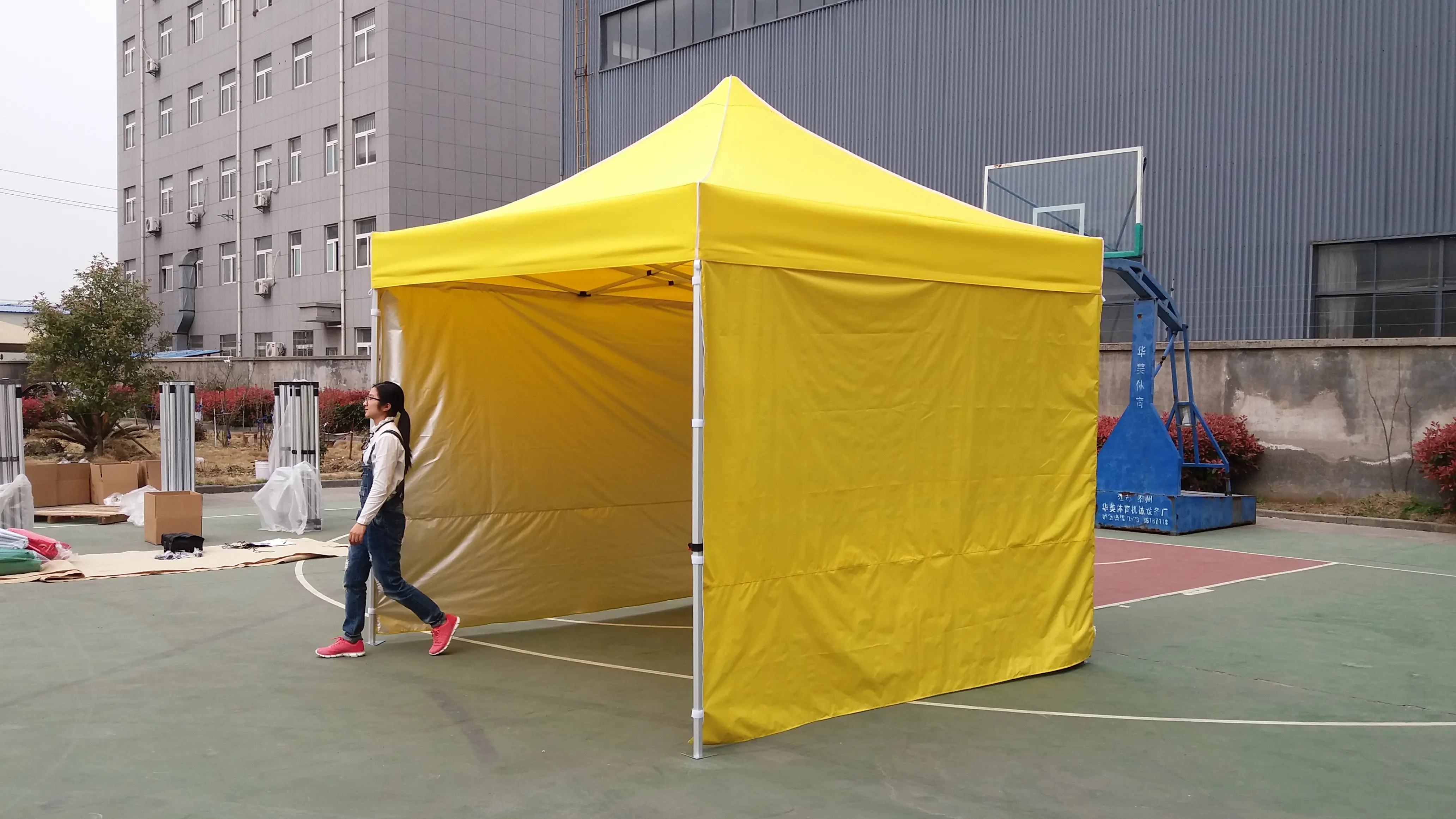 10x10 fuar gölgelik taşınabilir yapısı açılır gölgelik açılır tente