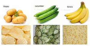 Commerciale di Patate Affettatrice Trituratore Dicer Cipolla Anelli Cubetti di Chip di Taglio Che Fa Macchina - Product Image 4