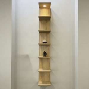 <span class=keywords><strong>Étagère</strong></span> <span class=keywords><strong>murale</strong></span> flottante moderne <span class=keywords><strong>à</strong></span> 7 niveaux avec éclairage LED, présentoir vertical pour chambre <span class=keywords><strong>à</strong></span> coucher, salon, rangement mural, bibliothèque - Product Image 4