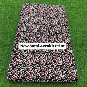 Tissu en coton imprimé ethnique Sami Azrakh, motif indien traditionnel, tissu respirant, idéal pour la confection de robes, la couture et l'artisanat - Product Image 6