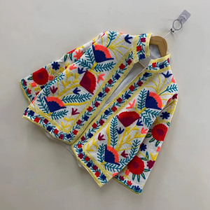 Chaqueta de algodón bordada Suzani clásica última colección abrigo de borde crudo algodón Suzani prendas de vestir exteriores chaqueta de invierno Bohemia para mujer - Product Image 1
