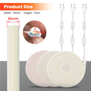 Bande <span class=keywords><strong>LED</strong></span> COB <span class=keywords><strong>220V</strong></span> Blanc/Rouge/Bleu Glace/Rose/Jaune/Violet IP65 Étanche Flexible 288 <span class=keywords><strong>LED</strong></span> 3000K-6000K <span class=keywords><strong>Ruban</strong></span> Lumineux Néon Extérieur Maison - Product Image 6