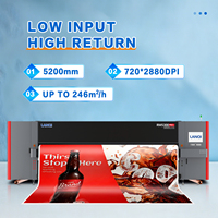 Imprimante UV hybride LANQI RG5300PRO+ 5200mm pour la décoration, la publicité extérieure, les boîtes lumineuses, qualité professionnelle supérieure, robuste