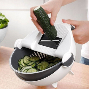 <span class=keywords><strong>Râpe</strong></span> à légumes manuelle multifonctionnelle populaire pour cuisine, avec panier de drainage pour fruits et légumes et lames de coupe - Product Image 1