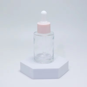 New 30ml Round Glass Transparent Frosted Flat Shoulder <b>Dropper</b> <b>Bottle</b> - Product Image 3