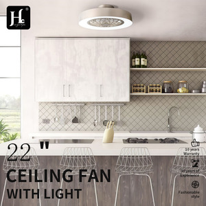 Modern <b>3</b>-Color 18-Inch LED 6-Speed Ceiling Fans Light Smart Dimmable Remote Control Low Profile Bedroom Flush Mount DC Motor - Product Image 5