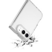 Coque antichoc transparente en TPU+PC pour iPhone 18, protection pliable à 360°, épaisseur 2,0 mm, sans dos magnétique, vente en gros