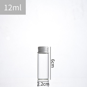 2.2Cm 0.87Inch Rộng <span class=keywords><strong>Vial</strong></span> 5Ml 6Ml <span class=keywords><strong>8Ml</strong></span> 10Ml 12Ml 15Ml 17Ml 20Ml 25Ml 35Ml Rõ Ràng Hình Ống Glass Pill Chai Với Nhôm Caps - Product Image 6