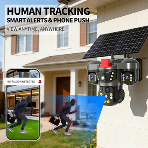 4G LTE WiFi Solar CCTV <strong>Camera</strong> <strong>V380</strong> IP66 Waterproof 360 <strong>Panoramic</strong> View Pan-Tilt Human Motion Tracking Alarm Card Support - Product Image 3