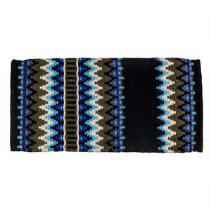 Manta de Silla de Montar Western ASHMIRA EQUESTRIAN de Alta Calidad, Forro de Lana Multicolor de Nueva Zelanda, Exterior de Piel de Visón - Product Image 1