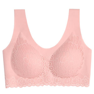 Live Group Buying Latex 4,0 Lace Sexy Back Ropa interior Mujer Rimless Push-Up Traceless Sports Bra Mujer - Product Image 5