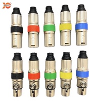 Connecteur XLR 3 broches audio, cinq couleurs, haut de gamme, pour microphone, mixeur, amplificateur de puissance, scène, KTV, accessoires pour haut-parleurs