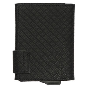 Cartera de Tarjetas Corta de Cuero PU con Expulsión Automática Retro Personalizada, Cierre Abierto, Forro de Nailon Anti-Robo, Compatible con RFID, Unisex, Grande - Product Image 5