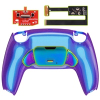 EXtremeRate Color Custom Rubberized Grip Back Paddle Back Button Attachment Rise4 Remap Kit pour manette PS5 BDM-010 & BDM-020