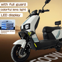 Moto de tourisme Huanchi, moteur sans balais 1000W, 48-72V haute puissance, longue autonomie, 65 km/h, batterie au plomb-acide 60V20Ah, 250 kg max.