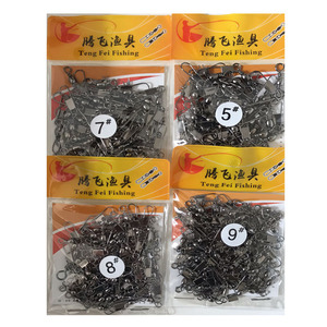 Tengfei Fishing Gear Swivel <b>Snap</b> Hook Stainless Steel Black Small Packaging 201012345678910121416 - Product Image 2