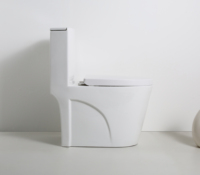 Salle de bain moderne de luxe en céramique toilette au sol siphon chasse d'eau WC monobloc toilette à double chasse
