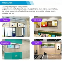 Pantalla LCD Digital Ultrafina de 32 43 49 55 Pulgadas para Interiores, Pantalla Táctil de Pared para Publicidad en Ventanas