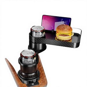 Soporte Giratorio 2 en 1 para Vasos y Bandeja de Coche de ABS al por Mayor de Fábrica con Plato para Comida y Soporte para Teléfono Móvil - Product Image 1