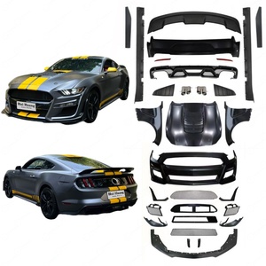 Kit de carrosserie de pare-chocs en matériau PP de haute qualité pour <span class=keywords><strong>Ford</strong></span> <span class=keywords><strong>Mustang</strong></span> 2018-2022 Escalate to GT500 Style - Product Image 1