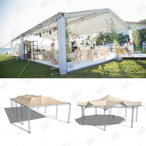 Tente de scène en alliage à grande <span class=keywords><strong>spire</strong></span> simple pour événements en plein air, conception de toit en treillis, fabricant de treillis en aluminium, arche métallique, tente commerciale en treillis - Product Image 1