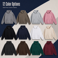 Sweat-shirts à capuche personnalisés sans cordon, en coton de haute qualité, coupe oversize, molleton épais, épaules tombantes, unis et vierges, pour hommes