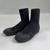 DIVESTAR sepatu bot kustom 5mm Neoprene, sol bulu antiselip hangat tahan air berselancar Selam