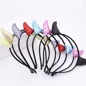 Serre-tête réutilisable en tissu plastique, motif cœur rouge scintillant, pour Halloween, accessoires de déguisement pour adultes (femmes et hommes), idéal pour l'extérieur - Product Image 4