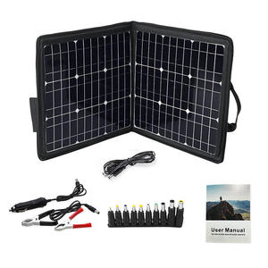 EU US Stock Lightweight 1.7kg Portable 72W Folding High Efficiency <b>Solar</b> MPPT Type Outdoor Charger USB/DC Output 3.6A Black for - Product Image 3
